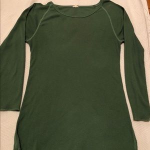 JCrew Green Waffle Shirt